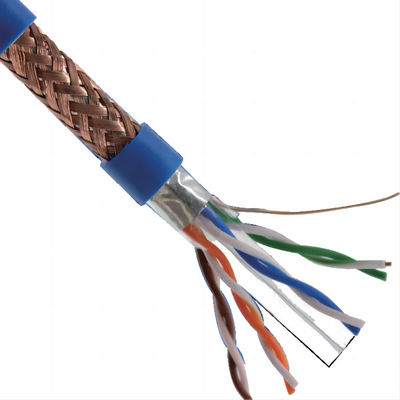 Cable Ethernet Cat6, cable SFTP blindado Cat6, 1000 pies, 23AWG, cobre sólido desnudo, 500MHz