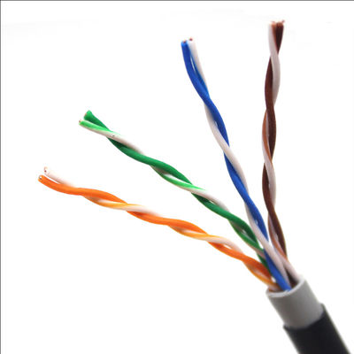 Ethernet impermeable al aire libre del CCA Cat5e del conductor de cobre telegrafía 1000 pies