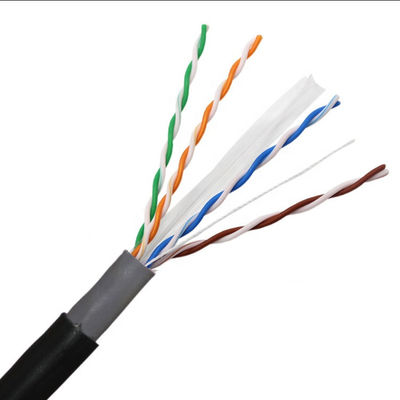 red LAN Cable Double Sheath del PVC PE UTP Cat6 de los 305M