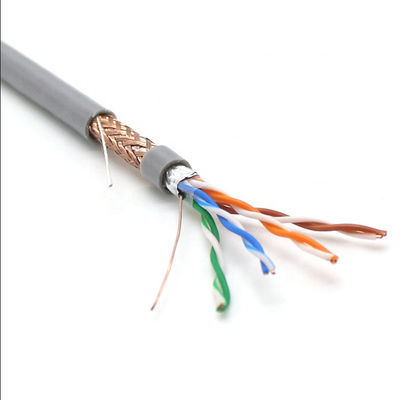 Cable desnudo sólido de alta velocidad del cobre 24AWG 26AWG 0.5m m FTP Cat5e