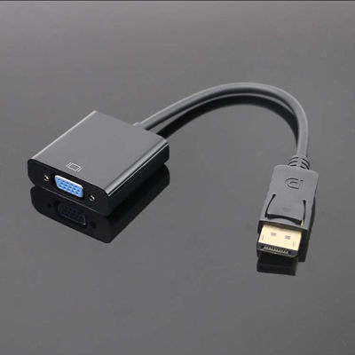 Varón negro del color al cable femenino del monitor de VGA para el ordenador de la PC