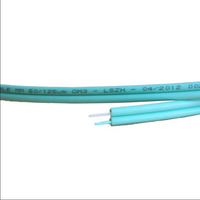 Cable de fribra óptica a dos caras interior flexible de OM3-300 2x2.8m m, cordón de remiendo de la fibra óptica