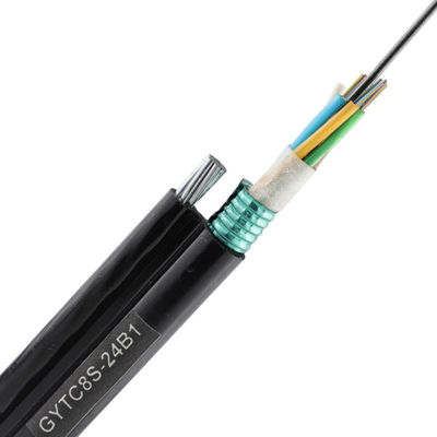 Filamento acorazado del filamento 24 del cable 28 del remiendo de la fibra del tubo flojo central de GYTC8S