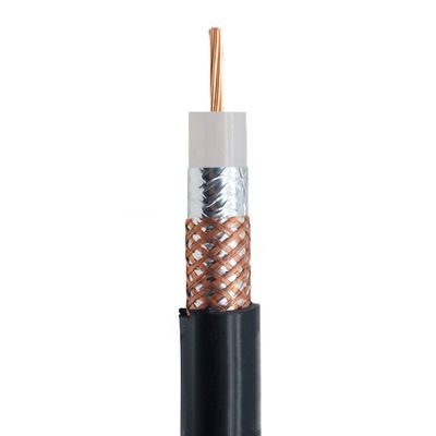 Cable coaxial de acero revestido de cobre puro de RG6 TV para el establecimiento de una red