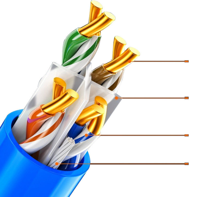 Cat6 Cable de 4 pares trenzado para una red Ethernet eficiente ancho de banda de 250 MHz