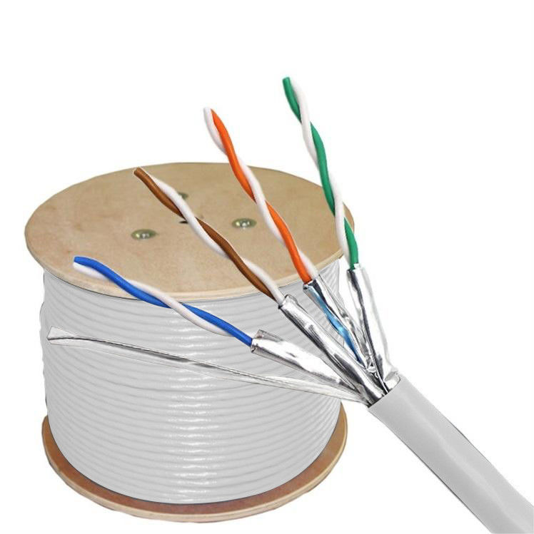 Cable Ethernet de conductor de cobre puro Cat 6A para rendimiento con material aislante HDPE