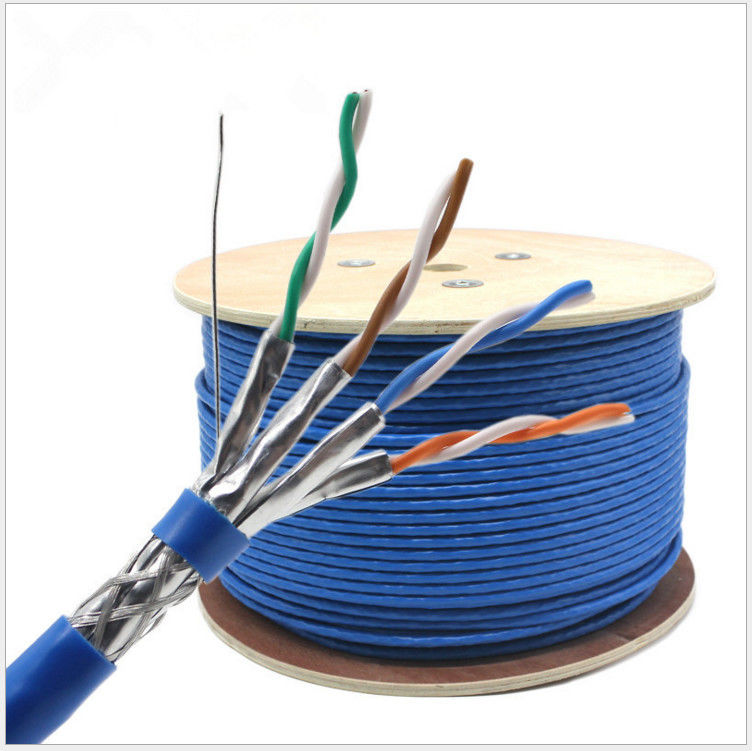 23awg protegido los 305m 0.58m m CAT7 de cobre desnudo LAN Cable, cable de la red del gato 7