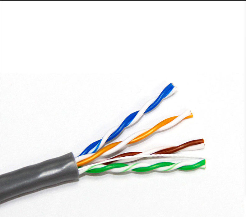 24AWG 4 empareja el CU CCA Cat5e LAN Cable For Computer de la chaqueta de PVC del PE