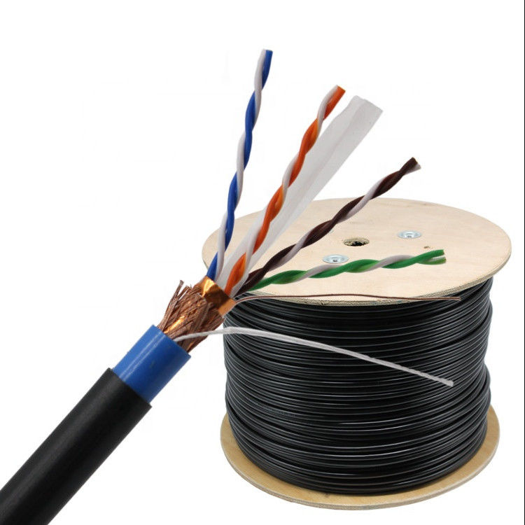 el par trenzado SFTP Cat6 del PVC 4P de los 305M protegió el cable de Ethernet, cable del PVC de SFTP Cat6