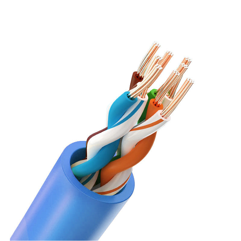 Cordón de remiendo de los conductores Cat5e del PVC 8 del escudo de UTP, cable externo los 50m de Cat5e