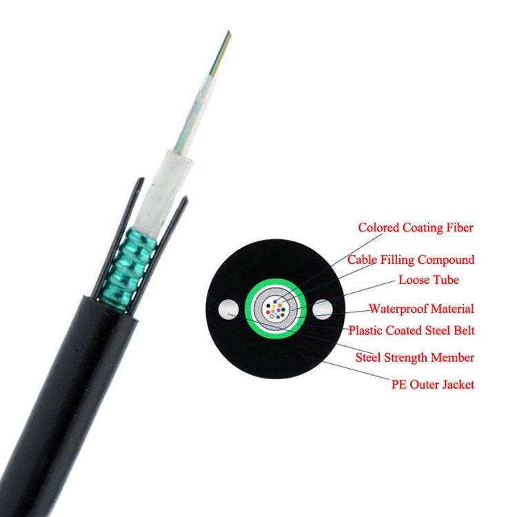 GYXTW 9 cable de fribra óptica del solo modo 125 OS2, cable de la red de la fibra para la antena