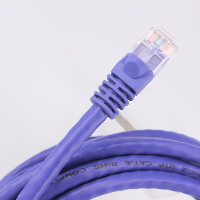 Cable de Ethernet púrpura Cat6 del color los 50m RJ45 hecho cobre 8P8C