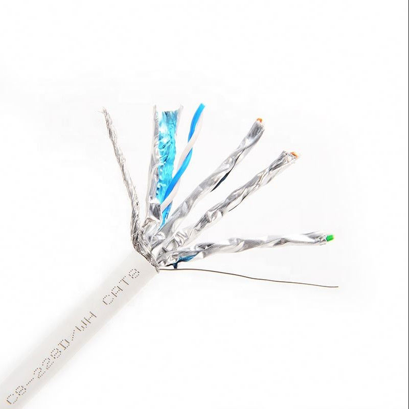 Cobre desnudo sólido de alta velocidad CCA CAT8 LAN Cable, cordón de 22AWG 4pair de Ethernet Cat8