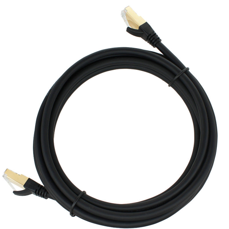 Cordón de remiendo de encargo del enchufe Cat7 del CE ROHS FTP SFTP Rj45, cable de Ethernet del gato 7 el 1000ft