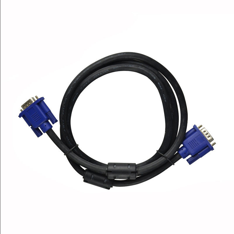 Varón coaxial al varón 3+6 VGA al cable de VGA con corazones de ferrita