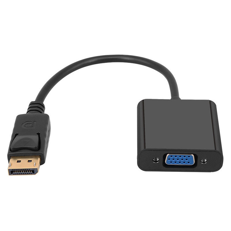 puerto masculino de la exhibición del rayo 1080p a VGA femenino Displayport al cable del monitor de VGA
