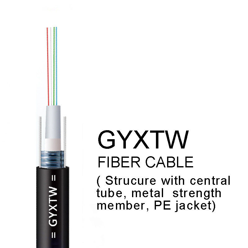 GYXTW 2 4 cable de fribra óptica de 6 bases con la estructura central del tubo