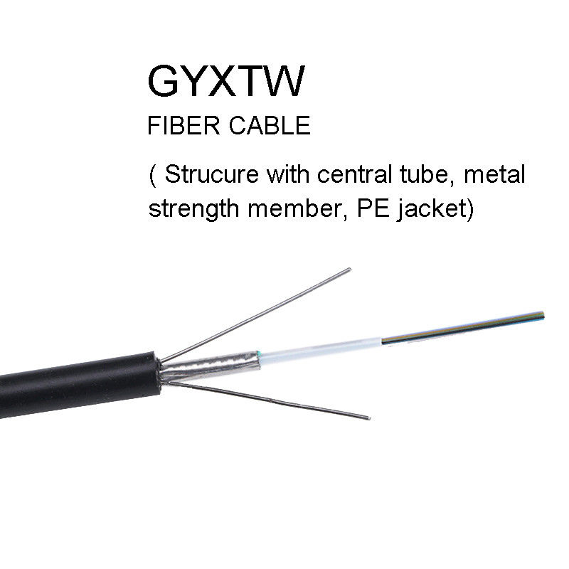 GYXTW 2 4 cable de fribra óptica de 6 bases con la estructura central del tubo