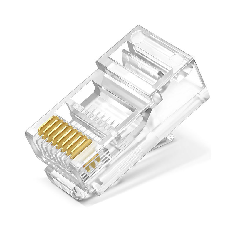 Varón UTP Toolless sin blindaje Crystal Head Modular Plug del conector de Ethernet Cat5 Cat6 8P8C RJ45