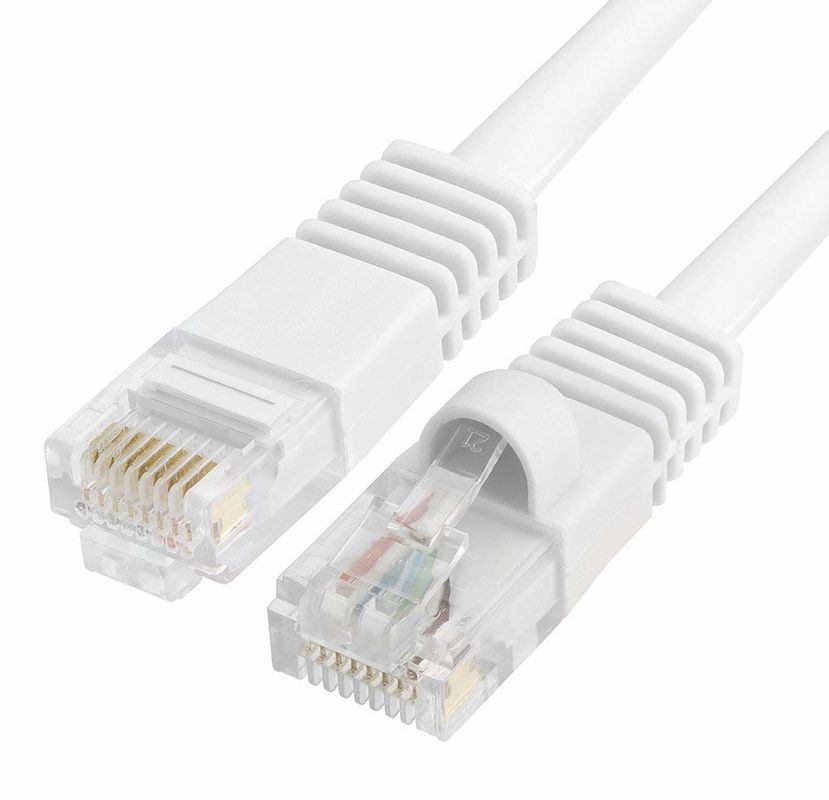El cable y los conectores del gato 5 de UTP de la red de cable de Cat5 5e 6 remiendan el cable en establecimiento de una red