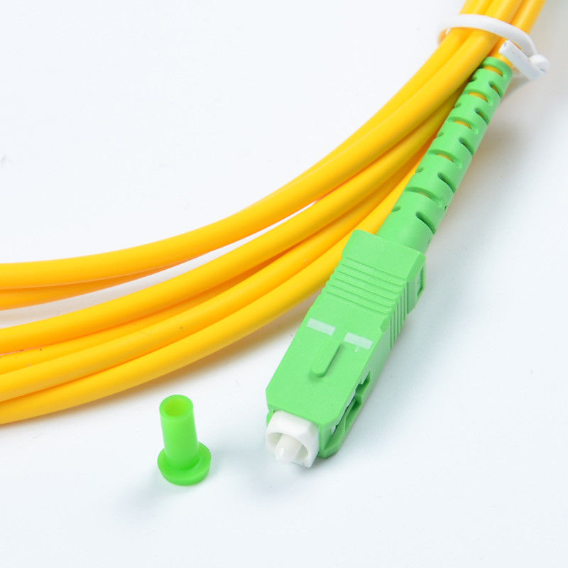 SC/APC cordón de remiendo a una cara unimodal a la fibra óptica del SC/de APC 3M LSZH
