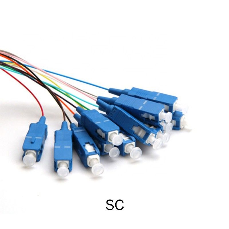 Cordón de remiendo óptico de la fibra de la base del SC 12 de la coleta del cordón del cable del remiendo del SC UPC FC LC SM G652D G657A