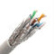 Cable del aislamiento SFTP Cat6a del PVC del HDPE del conductor de Al Foil 0.58m m, cable de Ethernet Cat6a