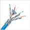 Cable del aislamiento SFTP Cat6a del PVC del HDPE del conductor de Al Foil 0.58m m, cable de Ethernet Cat6a