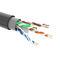 Cable plano del Internet de Grey Colour Four Pair los 305m