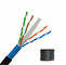 Cable plano del Internet de Grey Colour Four Pair los 305m