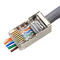 La asamblea de cable de la red Cat6 STP FTP protegió Ethernet plateada oro RJ45 del contacto